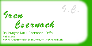 iren csernoch business card